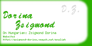 dorina zsigmond business card